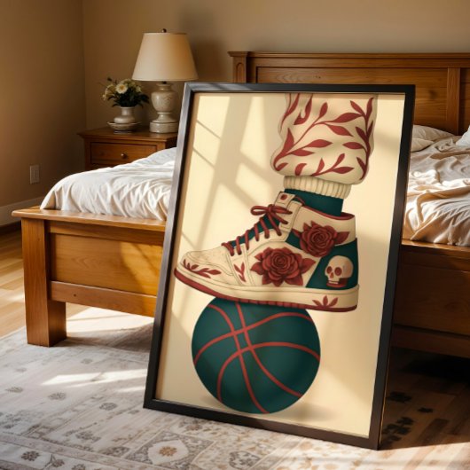Bloemschedel High-Top Sneakers Basketbal Poster