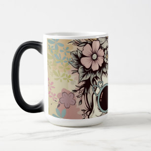 Bloemschedel "Stay Groovy" Retro Terug Magische Mok