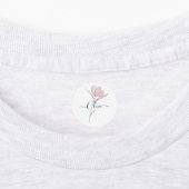 Bloemschets waterverf gepersonaliseerd labels (Aangebracht)