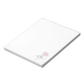 Bloemschets waterverf gepersonaliseerd notitieblok (Linkerzijde)