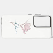 Bloemschets waterverf gepersonaliseerd samsung galaxy hoesje (Linkerkant)