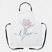 Bloemschets waterverf gepersonaliseerd schort (Voorkant)