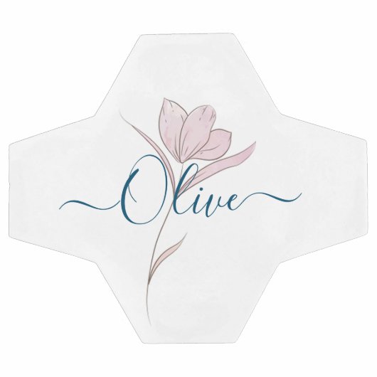 Bloemschets waterverf gepersonaliseerd voetbal (Enkel)