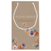 Bloemschik Bedrijf - Elegante Rustieke Kraft Boho Klein Cadeauzakje (Achterkant)