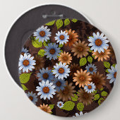 Bloemschikken 2 ronde button 6,0 cm (Voorkant /achterkant)
