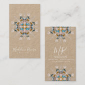 Bloemschikken Bloemist Yoga Boho Mandala Kraft Visitekaartje (Voorkant / Achterkant)