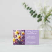 Bloemschikken Daffodil Paarse geel Visitekaartje (Staand voorkant)