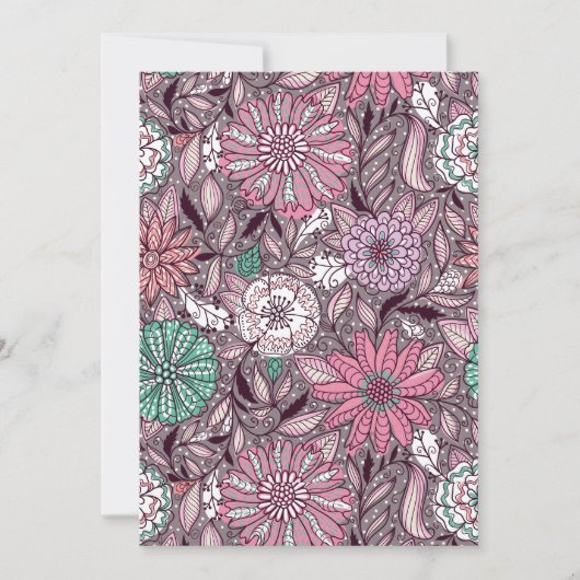 bloemschikken patronen feestdagenkaart (Voorkant)