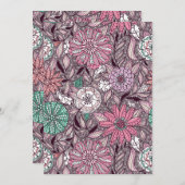 bloemschikken patronen feestdagenkaart (Voorkant / Achterkant)