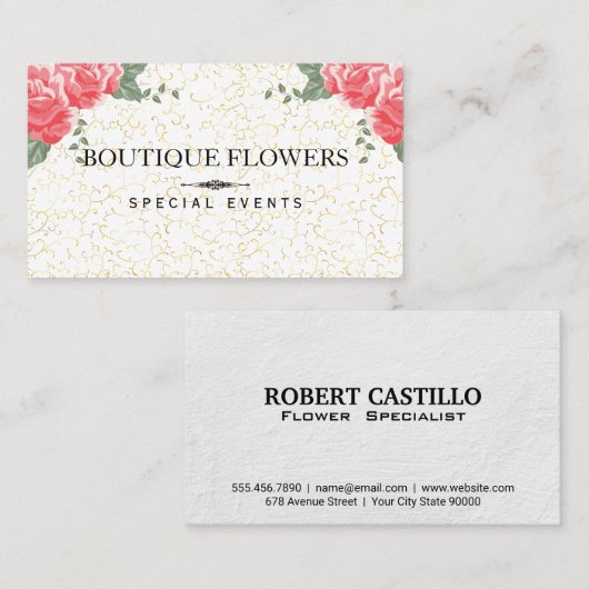 bloemschikken | patroon visitekaartje (Voorkant / Achterkant)