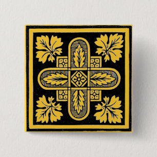 Bloemschikken Vierkante Button 5,1 Cm