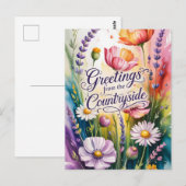 Bloemschikking Countryside Greetings Briefkaart (Voorkant / Achterkant)