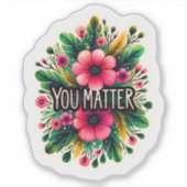 Bloemschikking die eigenwaarde bevordert sticker (Voorkant)