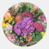 Bloemschikking Ronde Sticker (Voorkant)