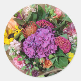 Bloemschikking Ronde Sticker