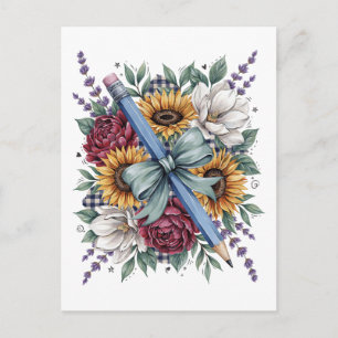 Bloemschikleraar briefkaart