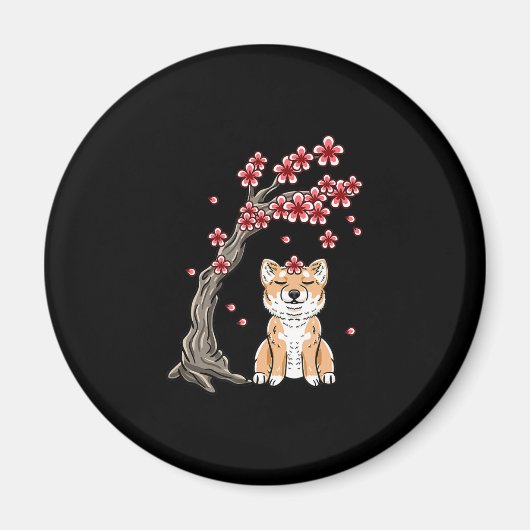 Bloemschilba inu | schattig dierproduct magneet (Voorkant)