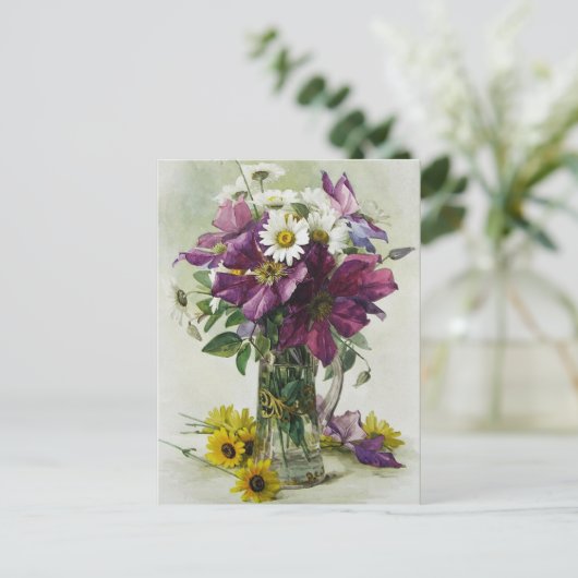 Bloemschilder van Paul de Longpré Moederdag Briefkaart (Staand voorkant)