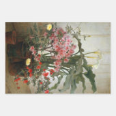  bloemschilderij kant van een kas inpakpapier vel (Voorkant 3)