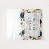 Bloemschildering Botanische Bruidsdouche  Wandkleed (Voorkant (horizontaal))