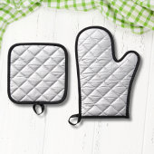 Bloemschildering Groen Script Gepersonaliseerd Ges Ovenwant & Pannenlap Set