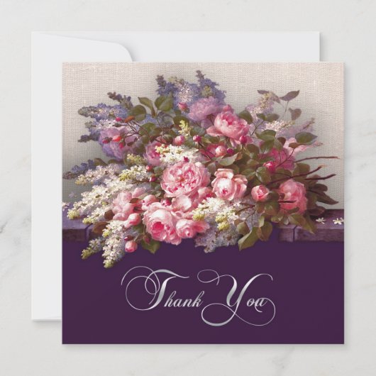 Bloemschildering Hartelijk dank voor de Kaart van  (Voorkant)