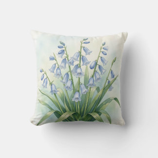Bloemschildering van Blauwe Klokjes in Botanische Kussen