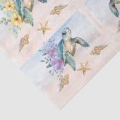 Bloemschildering Zeeschildpadden & Strandlopers Tissuepapier (Detail)