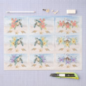 Bloemschildering Zeeschildpadden & Strandlopers Tissuepapier (Craft)