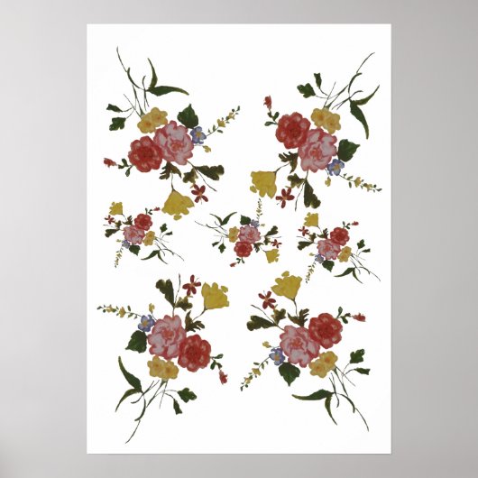 Bloemschilderkunst Japanse Bloem Poster (Voorkant)
