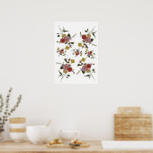 Bloemschilderkunst Japanse Bloem Poster (Keuken)