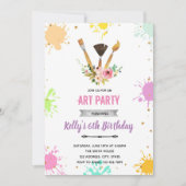 Bloemschilderkunst uitnodiging (Voorkant)