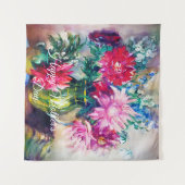 Bloemschilderkunst Wandkleed (Voorkant (horizontaal))