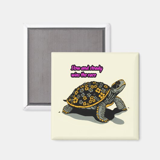 Bloemschildpad Magneet (Voorkant / Achterkant)