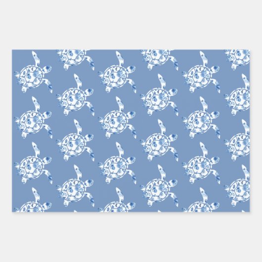 Bloemschildpadden wikkelbladen inpakpapier vel (Voorkant 2)