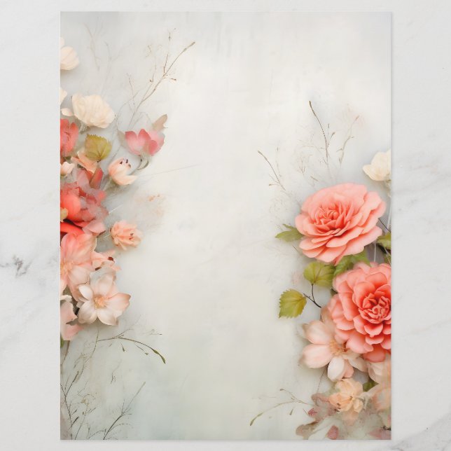 Bloemschrappingsboekpapier (Voorkant)