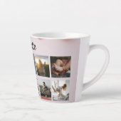 Bloemschrift Beste Moeder ooit Moeder's Fotocollag Latte Mok (Rechts)