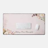 Bloemschrift Naam Monogram Botanisch Bureaumat (Keyboard & Muis)