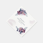 Bloemschrift Rustiek Vrijgezellenfeest Papier Servet (Hoek)