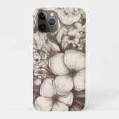 bloemsepiapatroon (10) Case-Mate iPhone case (Achterkant)