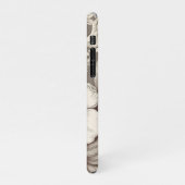 bloemsepiapatroon (10) iPhone hoesje (Linkerkant)