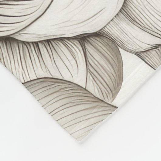  bloemsepiapatroon (11) fleece deken (Hoek)