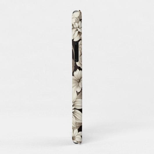 bloemsepiapatroon (12) Case-Mate iPhone case (Achterkant/rechts)