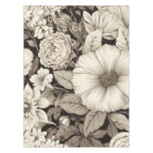 bloemsepiapatroon (12) tafelkleed (Voorkant)