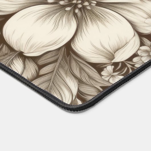 bloemsepiapatroon (13) bureaumat (Hoek)