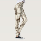  bloemsepiapatroon (13) leggings (Rechts)