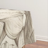  bloemsepiapatroon (13) tafelkleed (Voorbeeld)