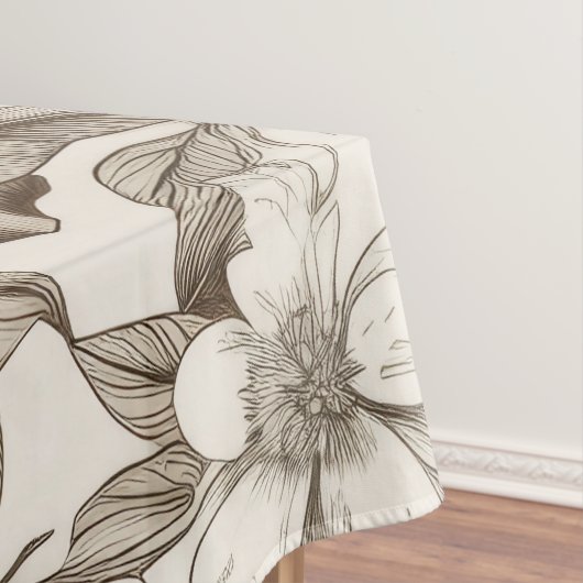  bloemsepiapatroon (14) tafelkleed (Voorbeeld)