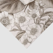  bloemsepiapatroon (14) tissuepapier (Detail)