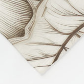  bloemsepiapatroon (15) fleece deken (Hoek)